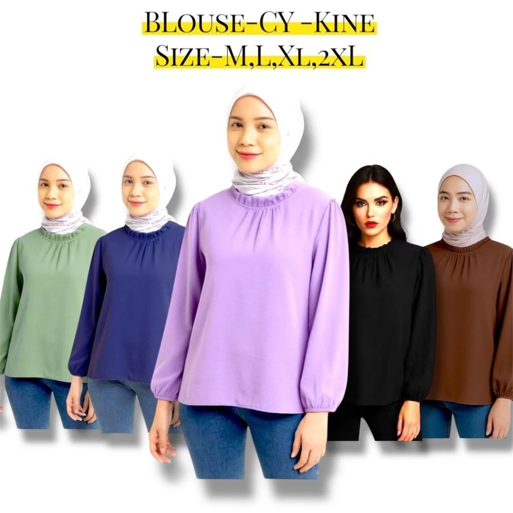 my-11134207-820lb-mfo661n8aryh04 Blouse Ladies Muslim Fashion korean kaine CY premium soft Quality - Image 1