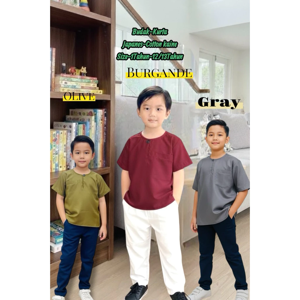 my-11134207-820lf-mgdv4x6kkfm1b4 Budak Kurta Lelaki Short sleeve Kaine Japanes Cotton - Image 1